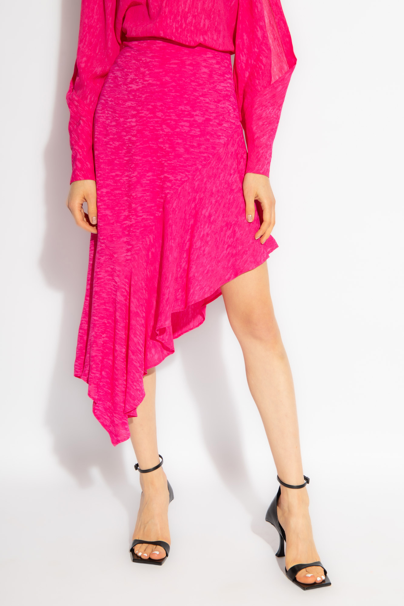 Hot pink asymmetrical clearance skirt